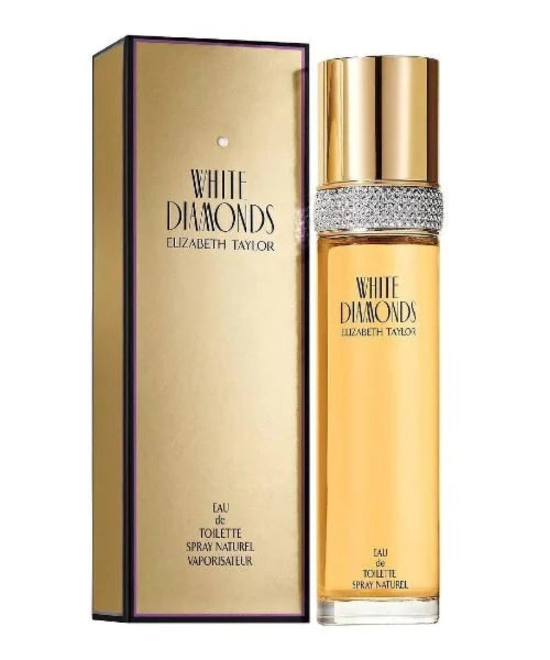 Elizabeth Taylor White Diamonds Eau de Toilette for Women – classic floral aldehyde fragrance with aldehydes, lily, neroli, orange and bergamot, followed by tuberose, jasmine, ylang-ylang, rose and narcissus, with musk, amber, sandalwood, oakmoss and patchouli, available in Pakistan