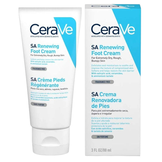 Buy CeraVe SA Renewing Foot Cream at best price in Pakistan – exfoliating foot cream with salicylic acid for rough, dry, and cracked heels, available online

