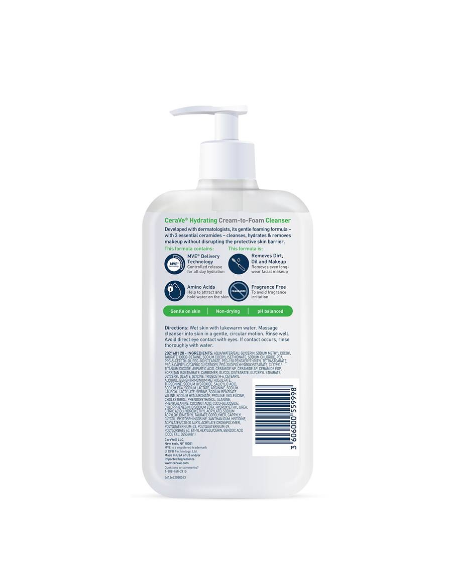 CeraVe | Hydrating Cream | to-Foam Cleanser | hybrid cleanser