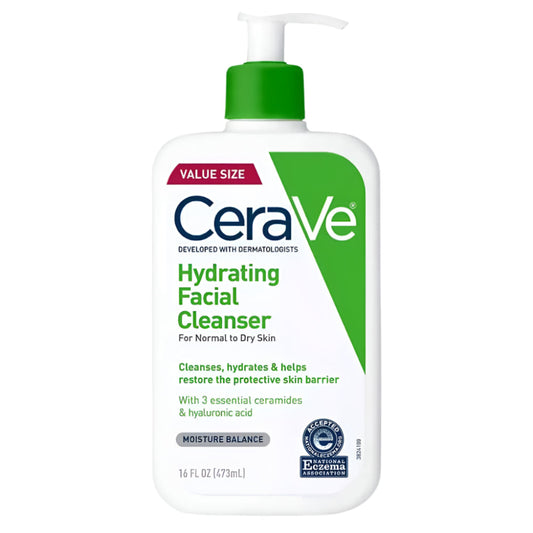 Buy CeraVe Hydrating Facial Cleanser at best price in Pakistan – gentle cleanser for normal to dry skin with ceramides and hyaluronic acid, available online

