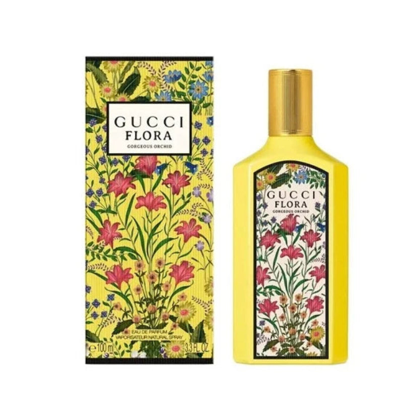Gucci Flora Gorgeous Orchid Eau de Parfum for Women – ozonic floral gourmand fragrance with sweet Vanilla Duo, creamy Vanilla Orchid and fresh Ozonic Accord, available in Pakistan