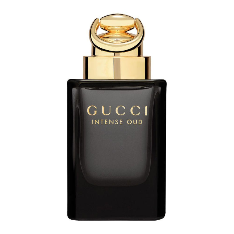 Gucci Intense Oud Eau de Parfum 90ml for Men – ambery woody fragrance with black pepper, olibanum, amber woods, sandalwood, cedarwood, leather, patchouli, Gurjun balsam and oud accord, available in Pakistan
