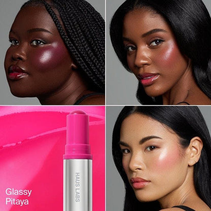 Haus Labs | Color Fuse Innovation Glassy Balm + Powder Blush Duo