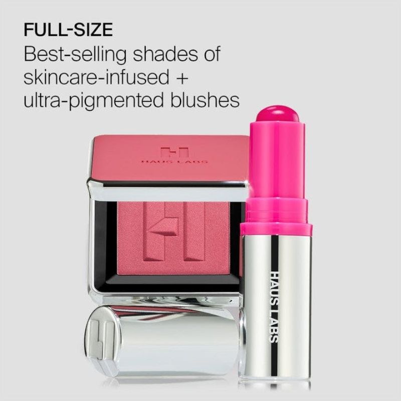 Haus Labs | Color Fuse Innovation Glassy Balm + Powder Blush Duo