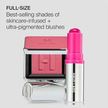 Haus Labs | Color Fuse Innovation Glassy Balm + Powder Blush Duo