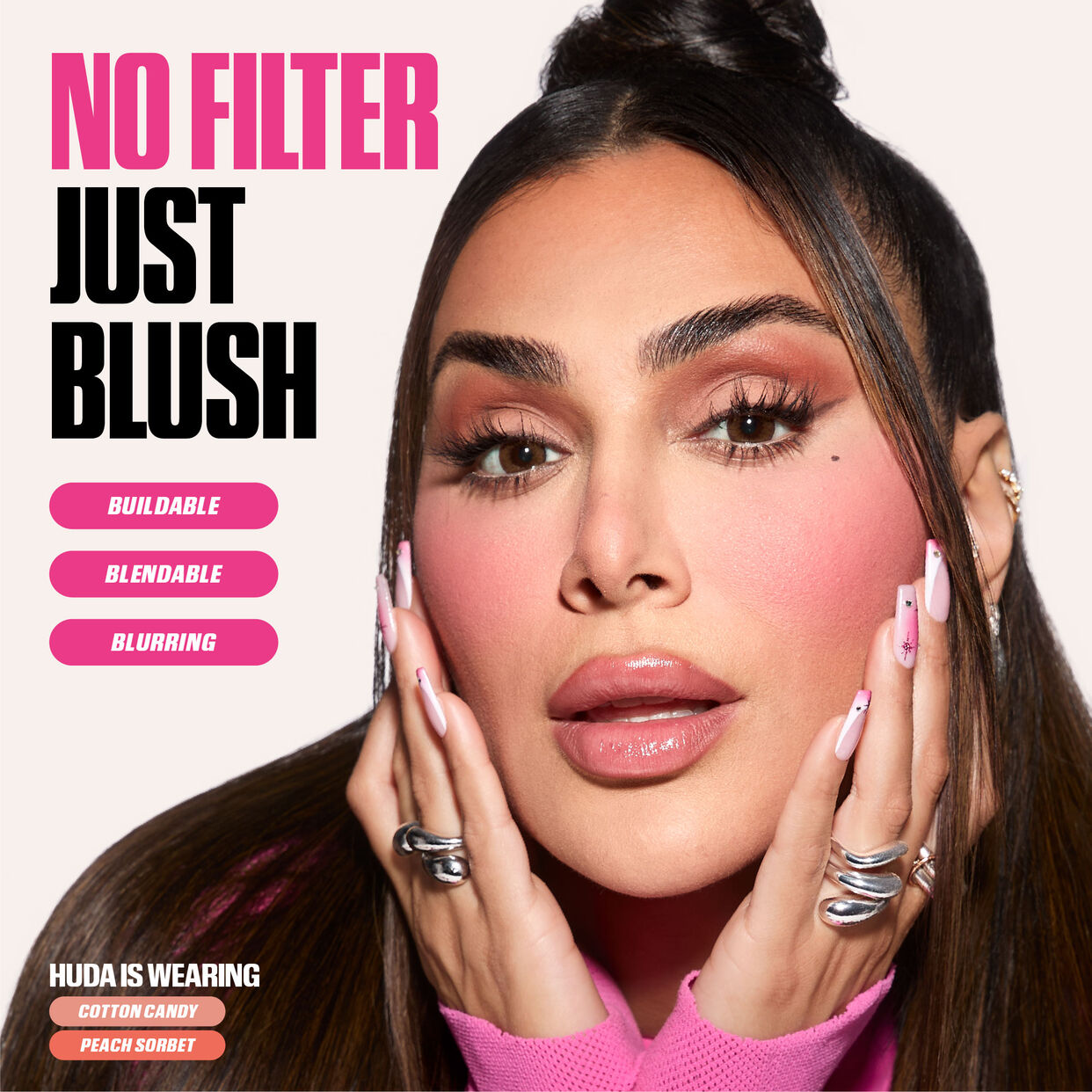 Huda Beauty | Baby Blush Duo Pink And Peach