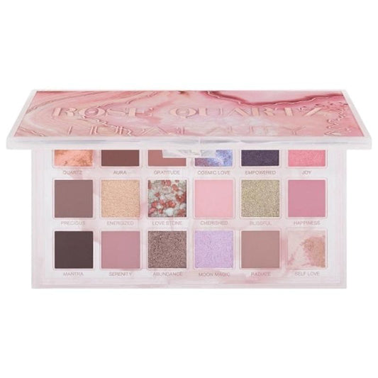 Huda Beauty Rose Quartz Eyeshadow Palette – soft matte and shimmer shades for romantic and elegant eye looks, highly pigmented and blendable, available online in Pakistan
