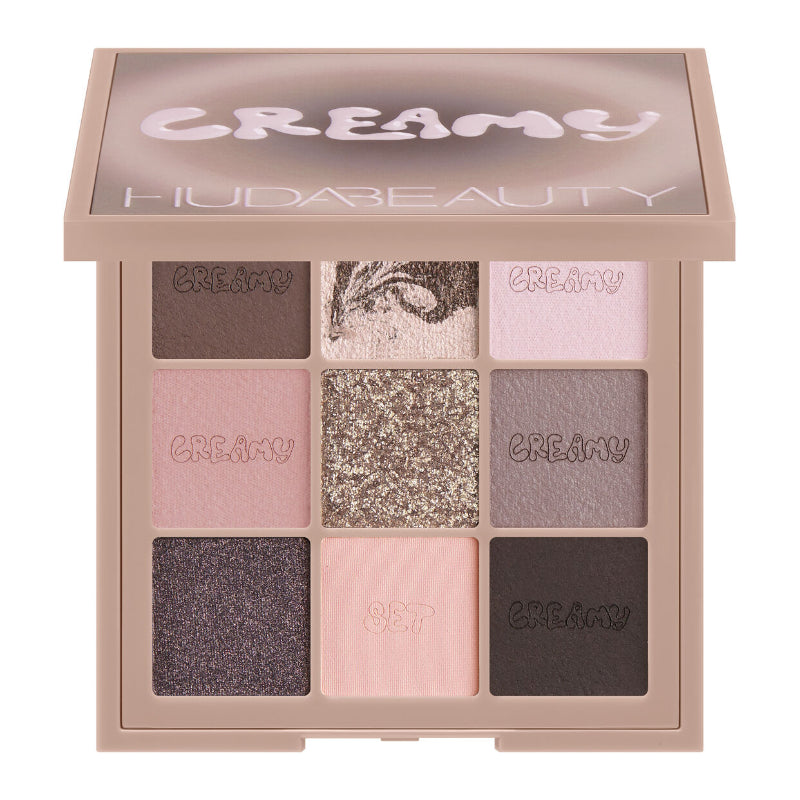 "Buy Huda Beauty Creamy Obsessions Eyeshadow Palette in Pakistan – smooth creamy-textured eyeshadows for flawless blending and stunning glam eye looks."