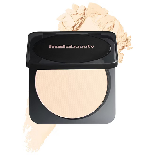 “Huda Beauty Easy Bake Airbrush Matte Pressed Setting Powder – long lasting matte finish face powder for smooth makeup available in Pakistan”