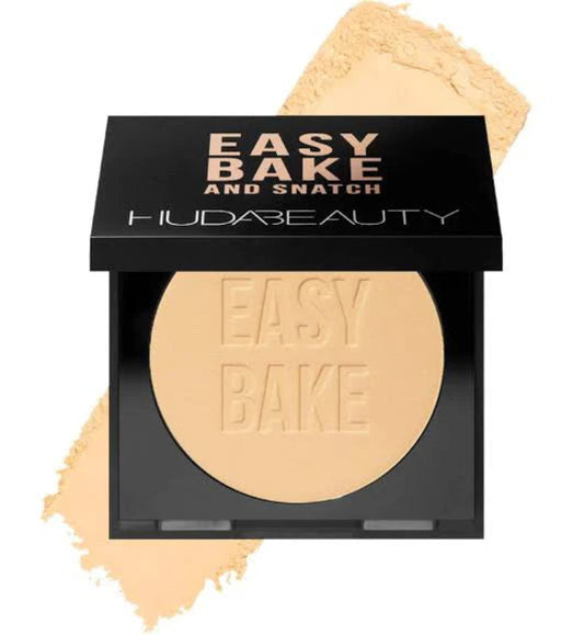 “Huda Beauty Easy Bake and Snatch Pressed Talc-Free Brightening and Setting Powder – smooth matte finish face powder for long lasting makeup available in Pakistan”