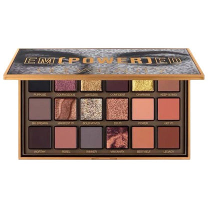 Huda Beauty Empowered Eyeshadow Palette – versatile eyeshadow palette with matte and shimmer shades for bold or natural eye makeup, high-pigment formula, available online in Pakistan
