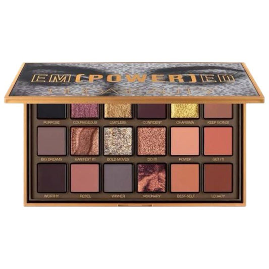 Huda Beauty Empowered Eyeshadow Palette – versatile eyeshadow palette with matte and shimmer shades for bold or natural eye makeup, high-pigment formula, available online in Pakistan
