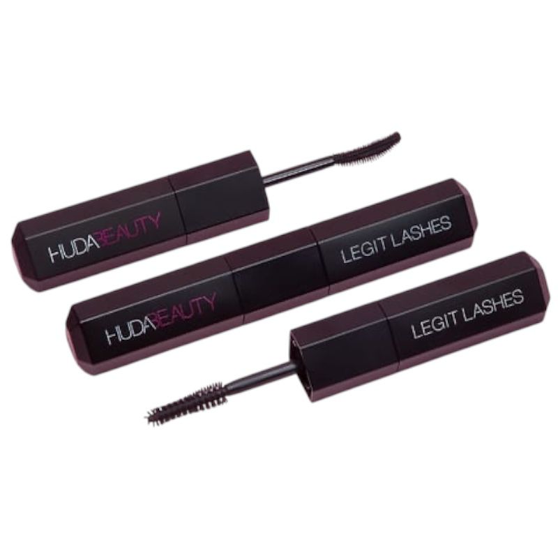 Huda Beauty Legit Lashes Double-Ended Volumizing and Lengthening Mascara – professional mascara for long, voluminous lashes with precise definition, smudge-proof and long-lasting, available online in Pakistan
