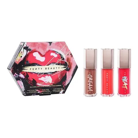 Fenty Beauty Glossy Posse VII Gloss Bomb Trio Holiday Limited Edition – limited edition lip gloss trio set with universal shades, available online in Pakistan
