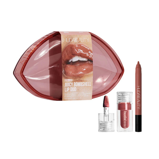 Huda Beauty Juicy Bombshell Lip Duo – lipstick and lip liner duo for bold, glamorous lips with long-lasting wear, creamy texture and rich pigment, available online in Pakistan

