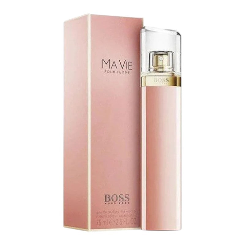 "Hugo Boss Ma Vie Pour Femme Eau De Parfum 75ml – buy premium women’s perfume online in Pakistan at Makeup by Unzilay, trusted fragrance and cosmetics store."