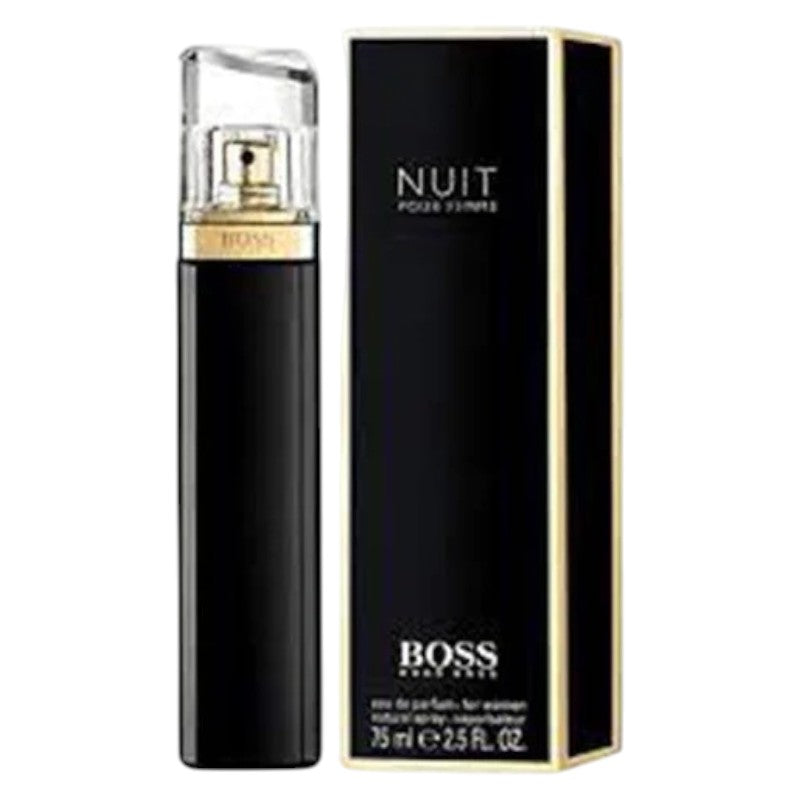 "Hugo Boss Nuit Pour Femme Eau De Parfum 75ml – buy premium women’s perfume online in Pakistan at Makeup by Unzilay, trusted fragrance and cosmetics store."