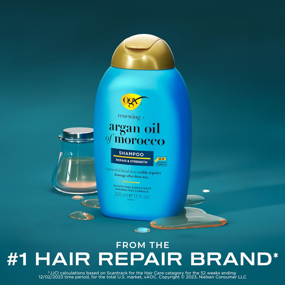 OGX Moroccan Argan Oil Shampoo, For Damaged & Dry Hair