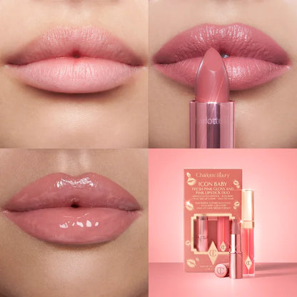 Charlotte Tilbury | K.I.S.S.I.N.G Lipstick and Lip Gloss Duo Icon Baby