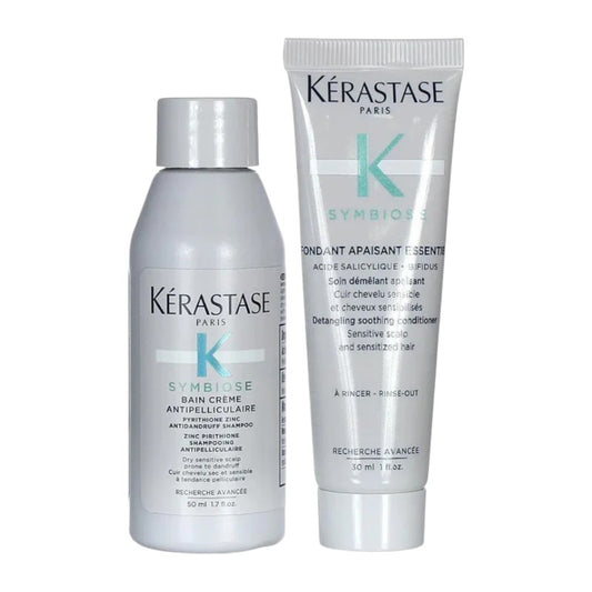"Kerastase Symbiose Bain 50ml & Fondant 30ml Travel Set – premium travel-size hair care set for healthy and nourished hair, available online in Pakistan at Makeup by Unzilay."