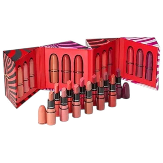Authentic MAC The Ultimate Trick Lipstick Vault – 12 Piece Set available online in Pakistan at Makeup by Unzilay – original collection of branded lipsticks with cash on delivery nationwide.
