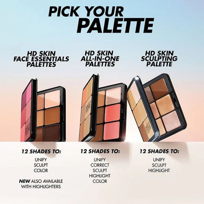 Make Up For Ever | HD Skin Face Essentials Palette With Highlighter