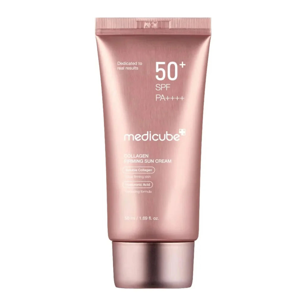 Authentic Medicube Collagen Firming Sun Cream SPF 50+ PA++++ available online in Pakistan at Makeup by Unzilay – original Korean sunscreen with collagen for firming, anti-aging, and high UV protection with cash on delivery nationwide.
