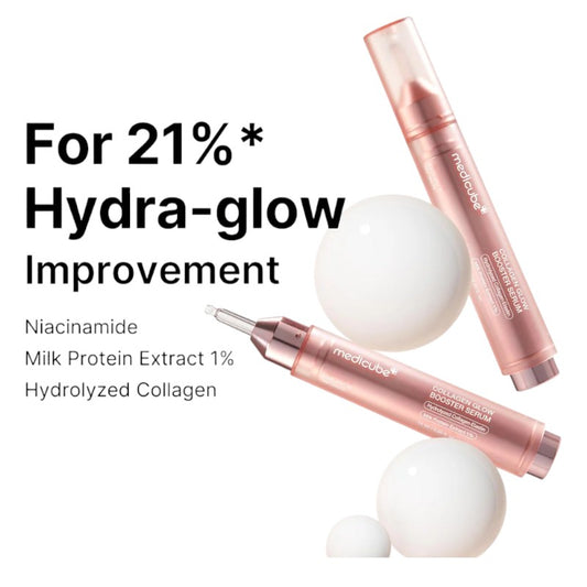 Authentic Medicube Collagen Glow Booster Serum available online in Pakistan at Makeup by Unzilay – original Korean serum with collagen for firming, brightening, lifting, and hydrating skin with cash on delivery nationwide.
