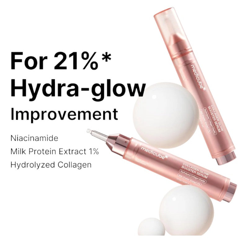 Authentic Medicube Collagen Glow Booster Serum available online in Pakistan at Makeup by Unzilay – original Korean serum with collagen for firming, brightening, lifting, and hydrating skin with cash on delivery nationwide.
