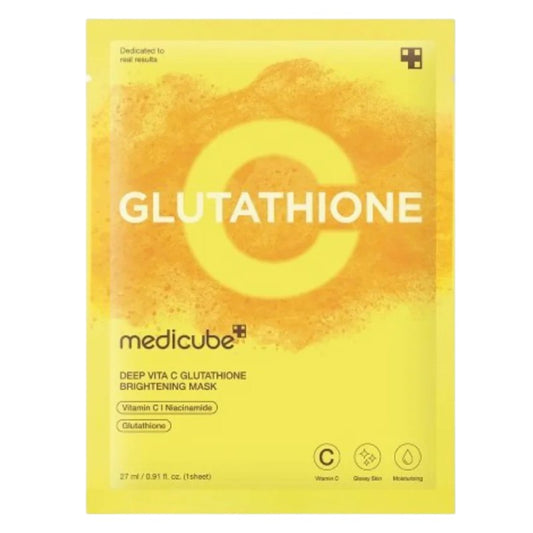 Authentic Medicube Deep Vita C Glutathione Brightening Mask available online in Pakistan at Makeup by Unzilay – original Korean face mask with vitamin C and glutathione for brightening, reducing dark spots, hydrating, and revitalizing skin with cash on delivery nationwide.
