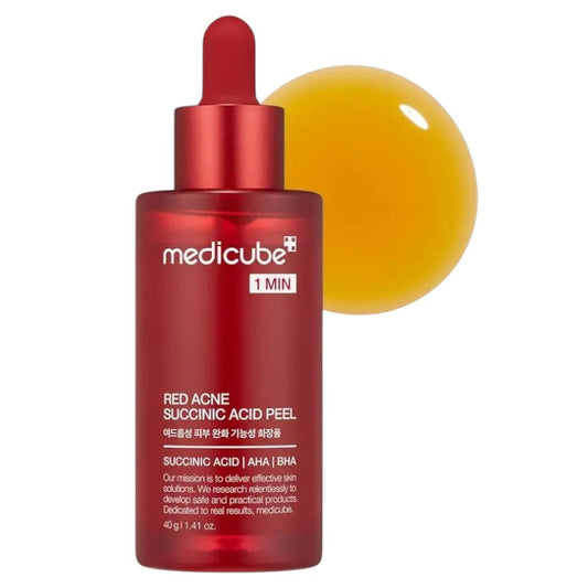 Buy authentic Medicube Red Acne Succinic Acid Peel in Pakistan at Makeup by Unzilay – original Korean acne treatment peel with succinic acid for exfoliating, reducing breakouts, controlling oil, and brightening skin with cash on delivery nationwide.
