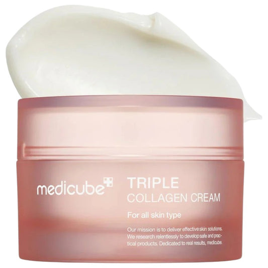 Buy authentic Medicube Triple Collagen Cream 4.0 in Pakistan at Makeup by Unzilay – original Korean anti-aging cream with triple collagen for firming, hydrating, brightening, and restoring skin elasticity with cash on delivery nationwide.
