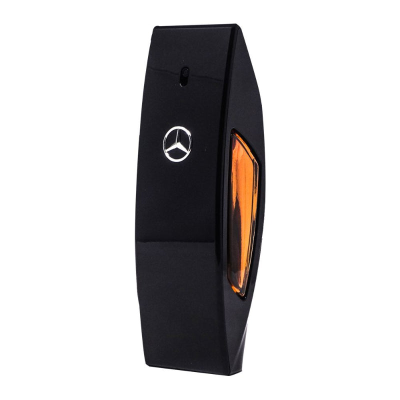 Mercedes-Benz Club Black Eau de Toilette for Men – woody ambery fragrance with sparkling bergamot, jasmine and incense, enriched with ambrox, benzoin, golden woods and vanilla, available in Pakistan