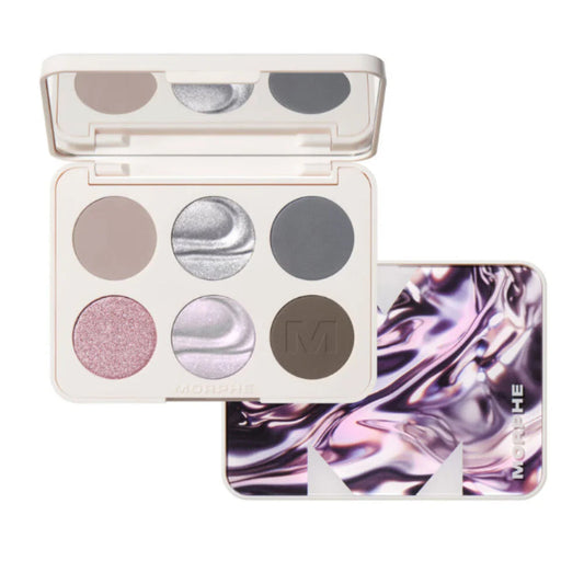 “Morphe Cyber Chrome Eyeshadow Palette – metallic and shimmer eye makeup palette for bold glam looks available in Pakistan”