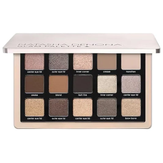 Natasha Denona Glam Eyeshadow Palette – bold, highly pigmented eyeshadow palette with rich shades for glamorous, long-lasting eye makeup looks, blendable formula for all skin tones, available online in Pakistan
