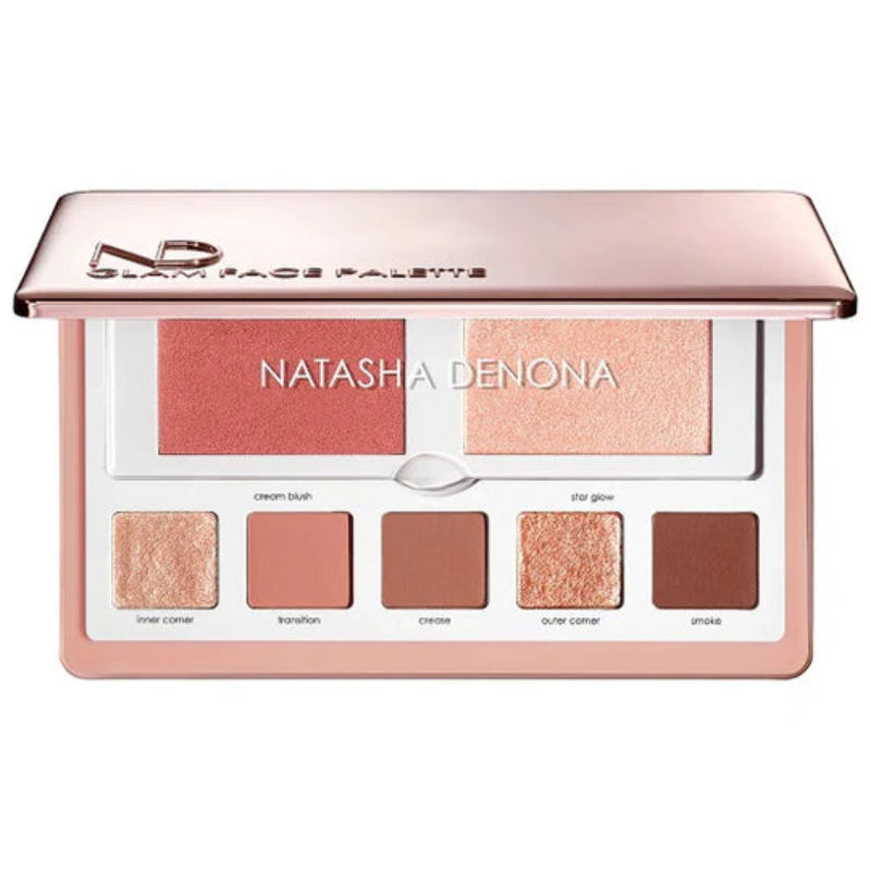 "Buy Natasha Denona Glam Face & Eye Palette Light in Pakistan – all-in-one luxury makeup palette with soft glam eyeshadows, blush & highlighter for a natural glow."