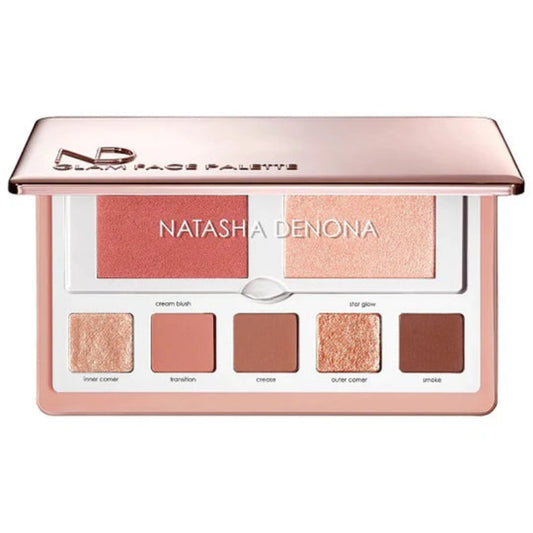 "Buy Natasha Denona Glam Face & Eye Palette Light in Pakistan – all-in-one luxury makeup palette with soft glam eyeshadows, blush & highlighter for a natural glow."
