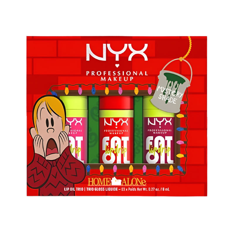 
NYX Home Alone Fat Oil Lip Drip Trio – glossy, hydrating lip trio with high-pigment shades for plump, shiny lips, long-lasting formula, available online in Pakistan
