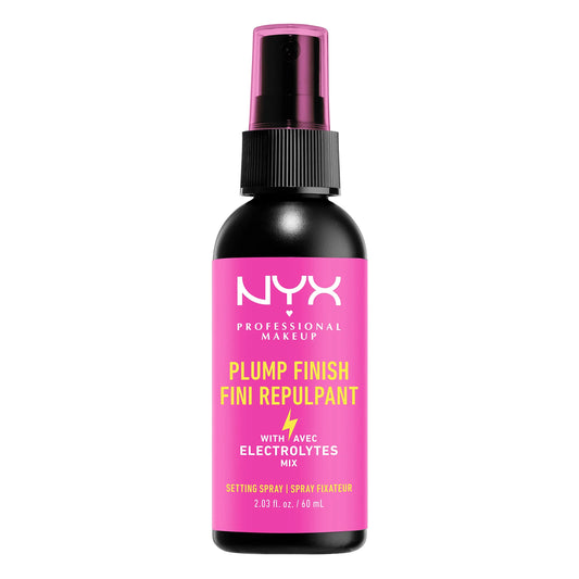 NYX Plump Finish Setting Spray – makeup setting spray with plumping effect, long-lasting hydration and radiant finish, suitable for all skin types, available online in Pakistan
