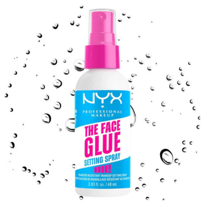 “NYX The Face Glue Setting Spray – long lasting makeup setting spray for strong hold and all day makeup lock available in Pakistan”