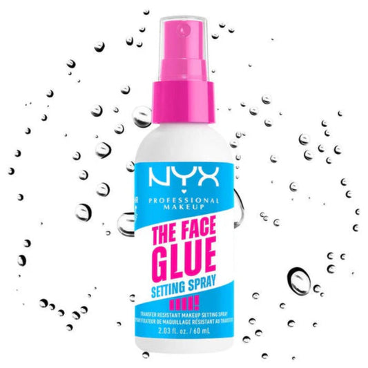 “NYX The Face Glue Setting Spray – long lasting makeup setting spray for strong hold and all day makeup lock available in Pakistan”