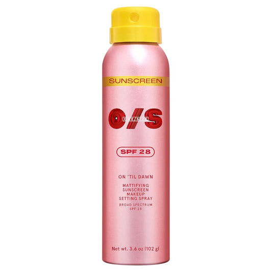 One/Size On Til Dawn Mattifying Sunscreen Makeup Setting Spray SPF 28 – lightweight mattifying setting spray with SPF 28, protects skin from sun, controls oil and shine, long-lasting makeup finish, available online in Pakistan
