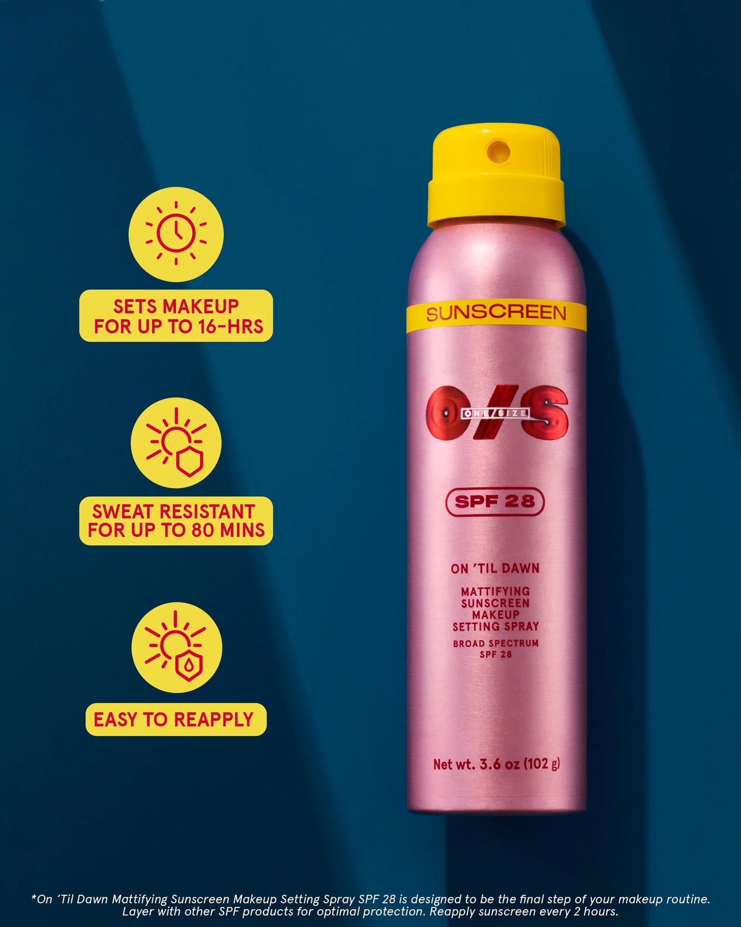 One/Size | On Til Dawn Mattifying Sunscreen Makeup Setting Spray SPF 28 Full-Sized