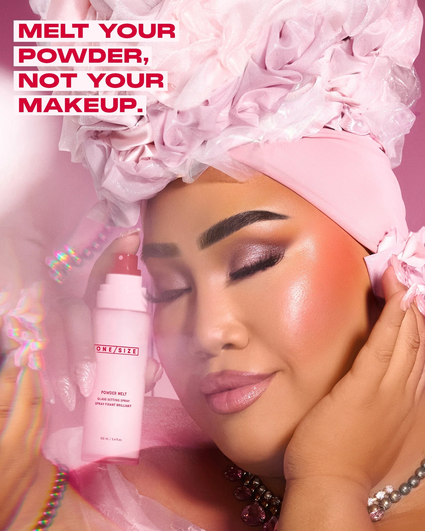 One/Size | Powder Melt Glass Setting Spray