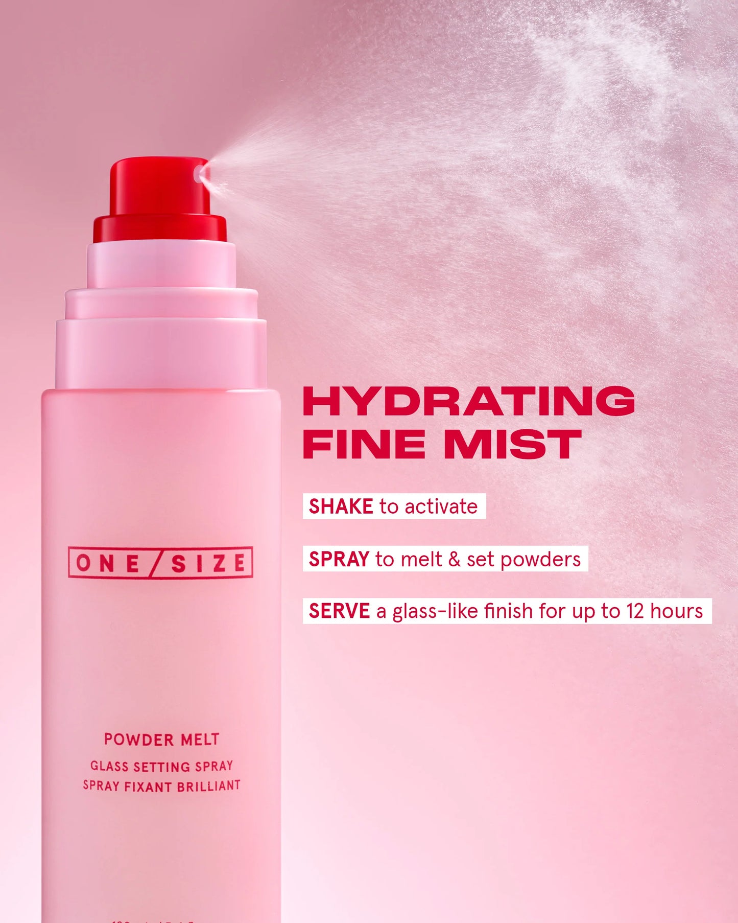 One/Size | Powder Melt Glass Setting Spray