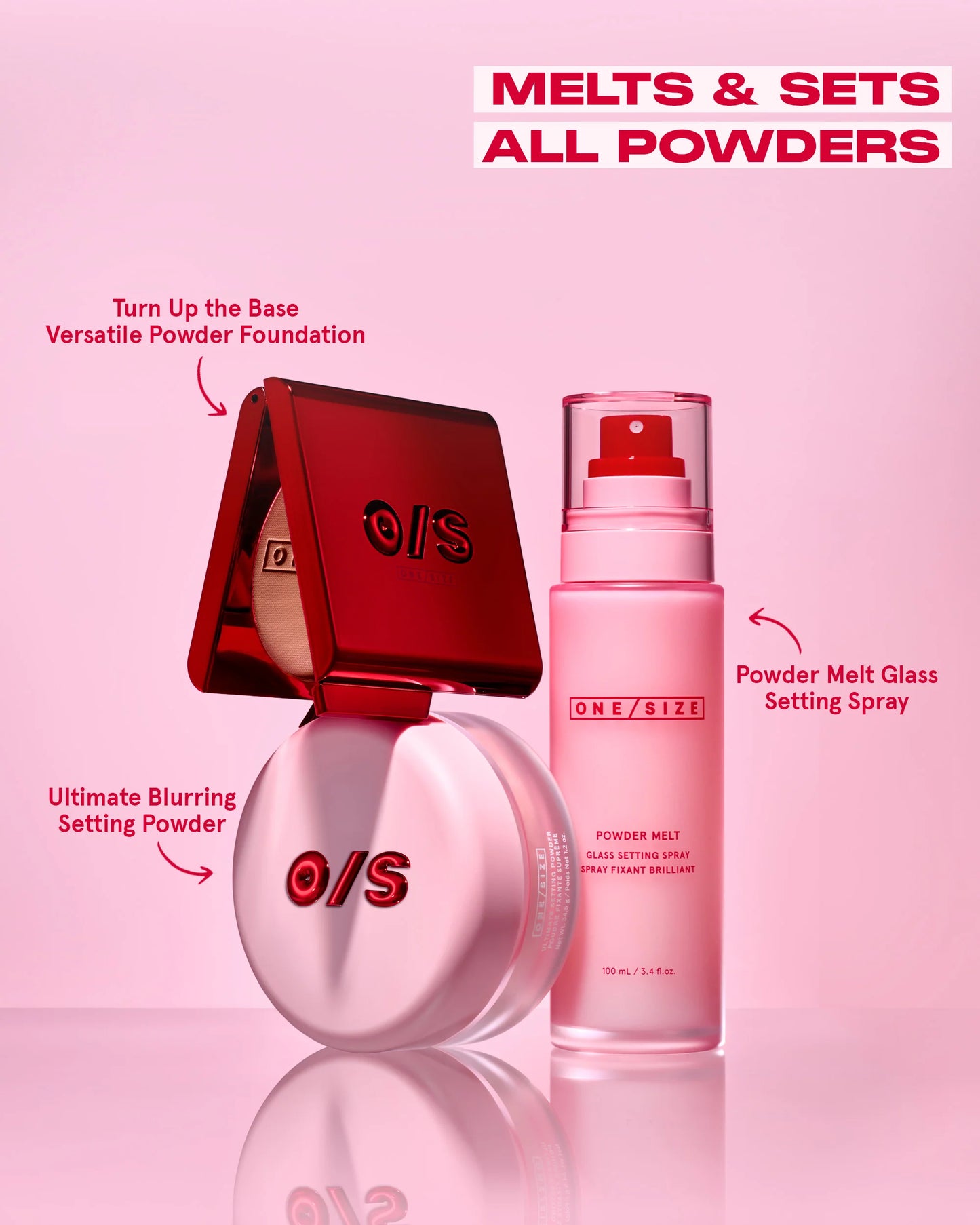 One/Size | Powder Melt Glass Setting Spray