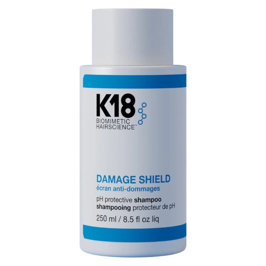 K18 DAMAGE SHIELD pH Protective Shampoo – gentle, pH-balanced shampoo that strengthens and protects hair while maintaining healthy moisture, available online in Pakistan