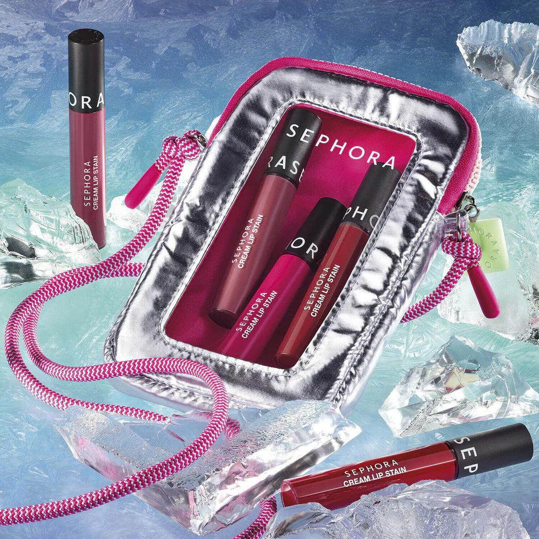 Sephora | Moving Lights - No Transfer Cream Lip Stain Velvety Red Kit