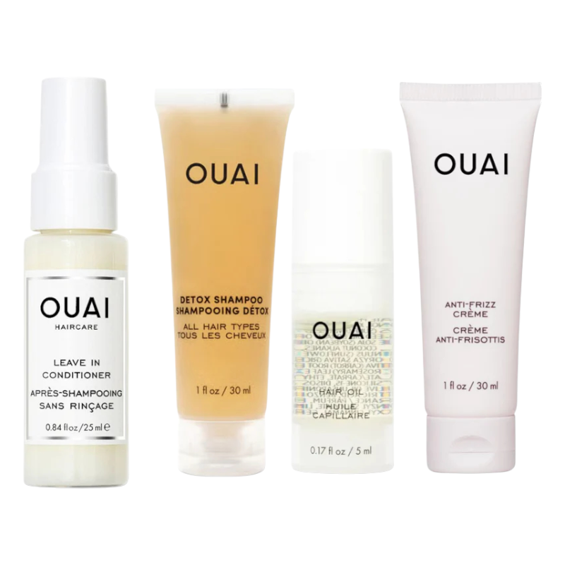 "OUAI Hair Bundle Mini – premium mini hair care bundle for healthy, styled hair, available online in Pakistan at Makeup by Unzilay."