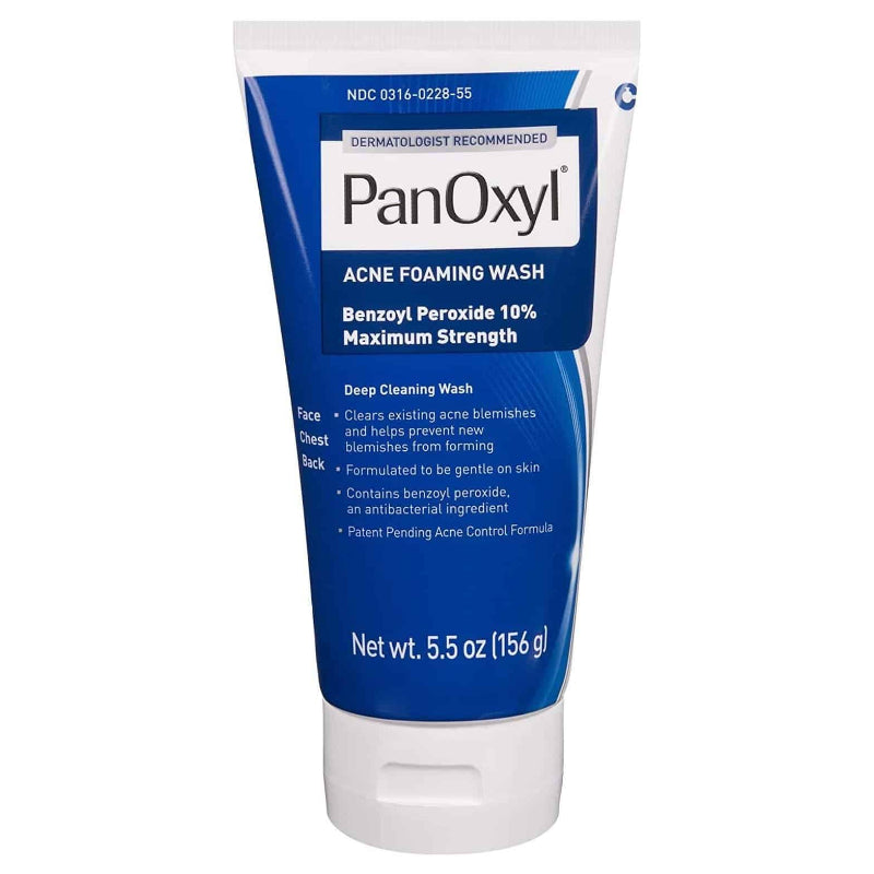 “PanOxyl Acne Foaming Wash Benzoyl Peroxide 10% Maximum Strength – deep cleansing acne face wash for blemish-prone skin available in Pakistan”